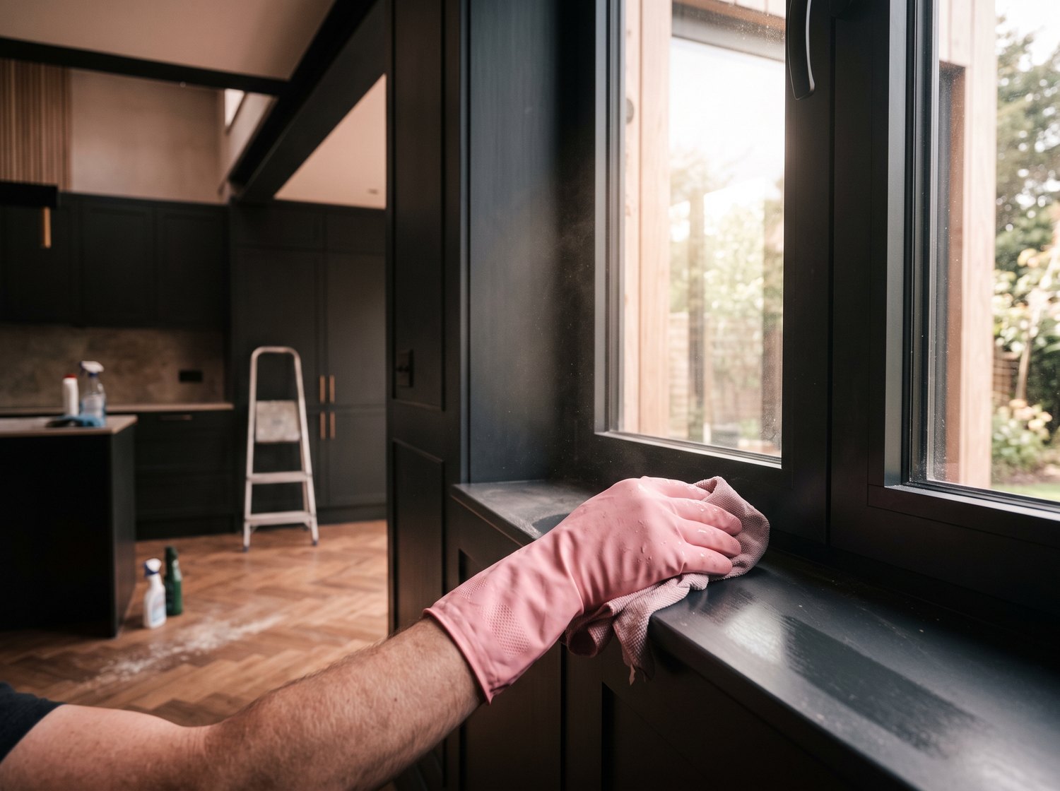 Pink Glove post-construction builders clean in a freshly renovated space